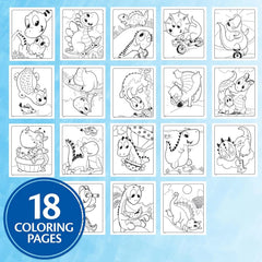 Crayola Color Wonder Prehistoric Pals, Dinosaur Coloring Pages, Mess Free Coloring for Toddlers, Dinosaur Toys, Toddler Travel Activity & Gifts