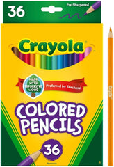 Crayola Colored Pencils (36ct), Kids Pencil Set, Pre-Sharpened Coloring Book Pencils for Kids & Adults, Arts & Crafts Supplies, Coloring Gift, Ages 3+