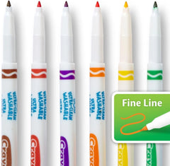 Crayola Ultra Clean Fine Line Washable Markers (40ct), Colored Markers for Kids, Fine Tip, Coloring Book Art Supplies, Gifts for Kids, Ages 3, 4, 5 (Pack of 10)