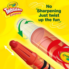 Crayola Mini Twistables Crayons for Kids (50ct), Cute Back to School Supplies for Kids, Crayons for Coloring Books, Gift for Toddlers Girls & Boys, Arts & Crafts, 3+