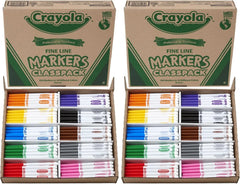 Crayola Fine Line Markers Classpack, Bulk Kids' Markers For Preschool, Kindergarten, Elementary School Classrooms, Teacher Classroom Must Haves, (Pack of 400)