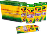 Crayola Bulk Colored Pencils for Kids (24pk) - 12 Assorted Colors, Art Supplies For Crafts & Coloring Books, Bulk Preschool & Kindergarten Classroom Supplies (Packaging May Vary)
