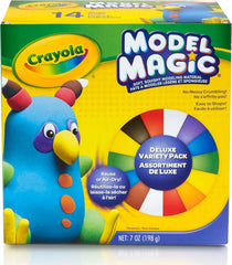 Crayola Model Magic Deluxe Variety Pack (14ct), Kids Air Dry Clay, 7oz, Bulk Modeling Clay Alternative, Gift for Kids, Ages 4+