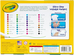 Crayola Ultra Clean Fine Line Washable Markers (40ct), School Supplies, Classroom Teacher Must Haves, Homeschool Essentials, Gifts for Kids, Ages 3, 4, 5