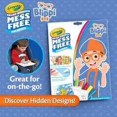 Crayola Blippi Color Wonder Coloring Set, 18 Blippi Mess Free Coloring Pages for Toddlers, Travel Activity, Toddler Toys & Gifts