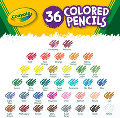 Crayola Colored Pencils (36ct), Kids Pencil Set, Pre-Sharpened Coloring Book Pencils for Kids & Adults, Arts & Crafts Supplies, Ages 3+ (Pack of 12)