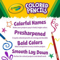 Crayola Colored Pencils (36ct), Kids Pencil Set, Pre-Sharpened Coloring Book Pencils for Kids & Adults, Arts & Crafts Supplies, Coloring Gift, Ages 3+