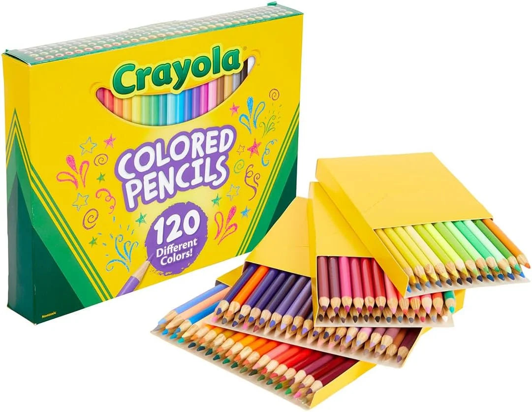 Crayola Colored Pencils Set for Kids (120ct), Cute School Supplies, Teacher Must Haves, Coloring Book Pencils, Bulk Colored Pencils for Boys & Girls, Ages 3, 4, 5