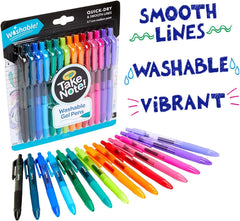 Crayola Colored Gel Pens for Kids and Adult Coloring, Washable Pens Medium Point, 14 Count