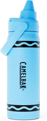 CamelBak Crayola Chug Insulated Stainless Steel Water Bottle, Cold Retention with Spill Resistant Lid for School and Everyday Hydration, 16oz, Sky Blue