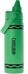 CamelBak Crayola Chug Insulated Stainless Steel Water Bottle, Cold Retention with Spill Resistant Lid for School and Everyday Hydration, 16oz, Mountain Meadow