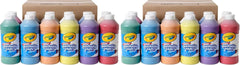 Crayola Washable Paint, Bulk Paint Set for Kids' Art Projects, 16 Oz, Nontoxic Craft Supplies, Teacher Classroom Must Haves, Ages 3, 4, 5, 12 Count, (Pack of 2)